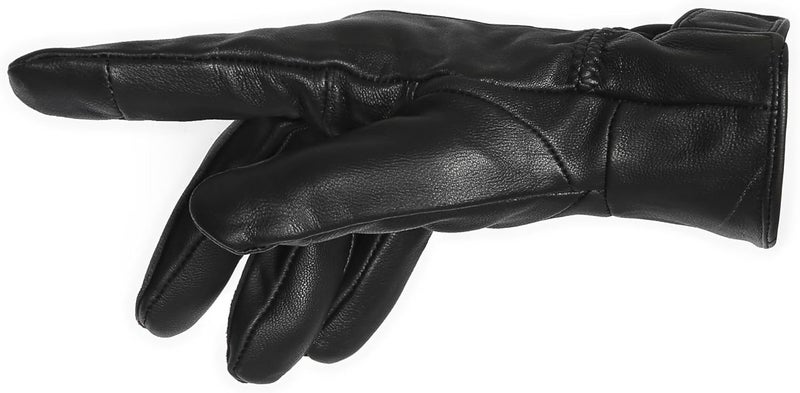 Reed Men's Genuine Leather Warm Lined Driving Gloves - Touchscreen Compatible - Image 3
