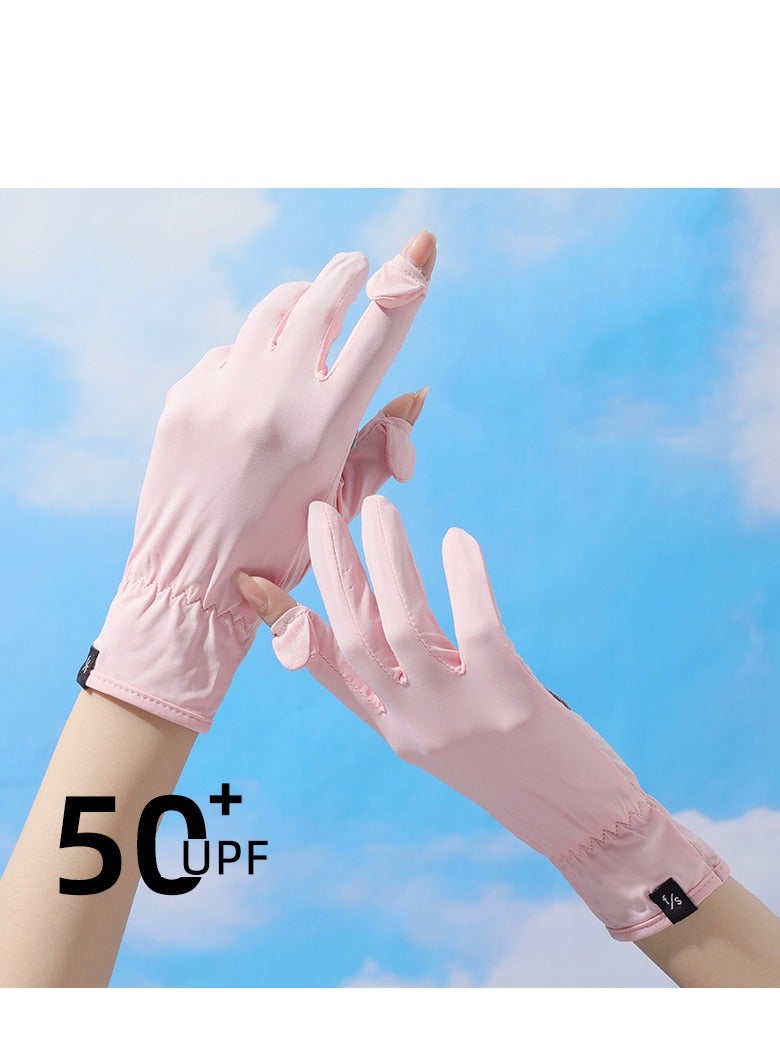 Generic Women's Gloves Driving Gloves Non-slip Sun Protection Summer UV Protection Gloves - Image 4