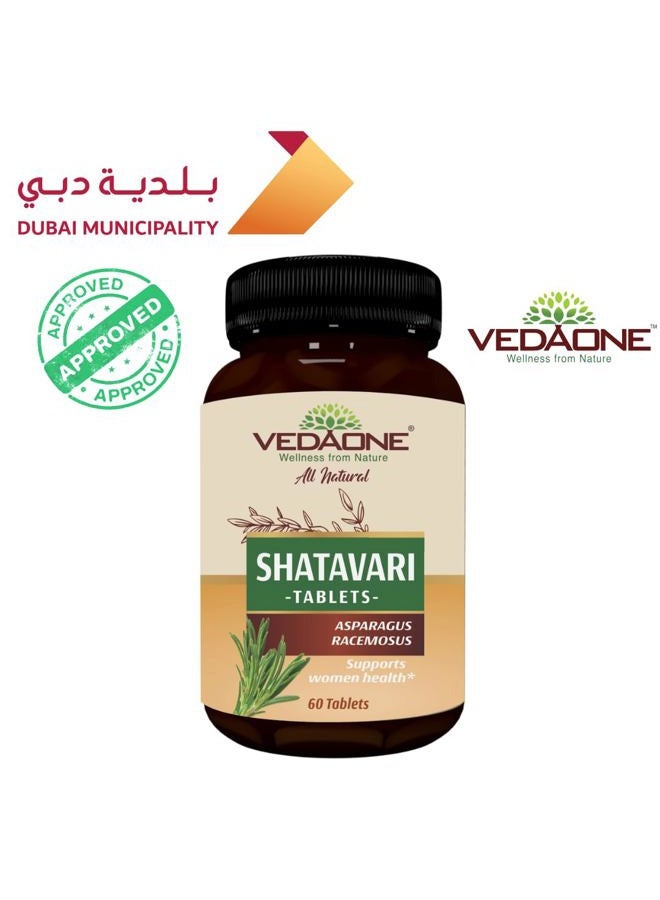 VedaOne All Natural Shatavari tablets | 750mg each| 60 Tablets| Shatavari supplement for women |Hormonal Balance, Women's Reproductive Health, Improve Mood and Immunity, Mental Clarity - Image 2