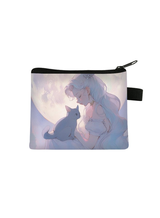 New Sailor Moon Children's Coin Purse, Large-capacity Square Bag, Mini Storage, High-end Key Card Holder
