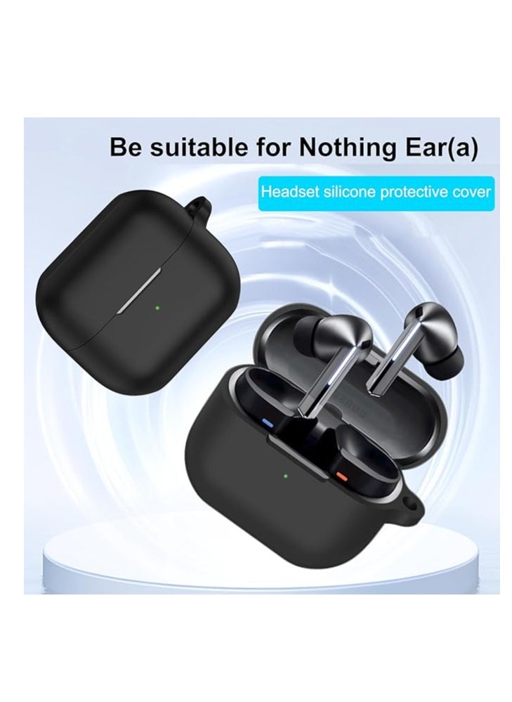 ماركة غير محددة - حافظة لهاتف Samsung Galaxy Buds 3/3 Pro، حافظة واقية من السيليكون الناعم المقاوم للصدمات والخدوش مع حلقة تثبيت متوافقة مع Samsung Galaxy Buds 3/3 Pro (أسود) - Image 1