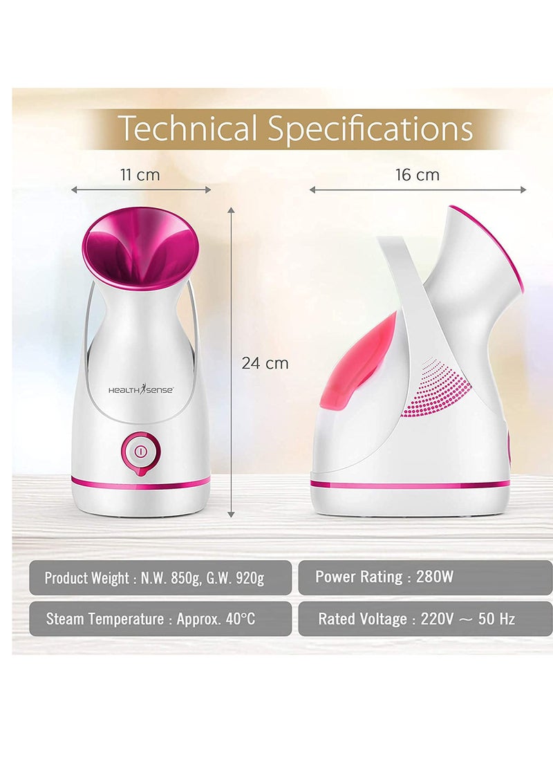 Health Sense - TCDPR Nano Cure FS 550 Facial Iconic Cleanser with Nano Ionic Technology Steam breath machine for Adults / Kids, Best for Men/Women Beauty Spa at Home, Salon with 1 Year Warranty - Image 1