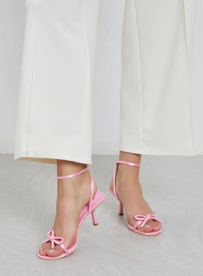 Styli Stiletto Heel Bow Detail Sandals
