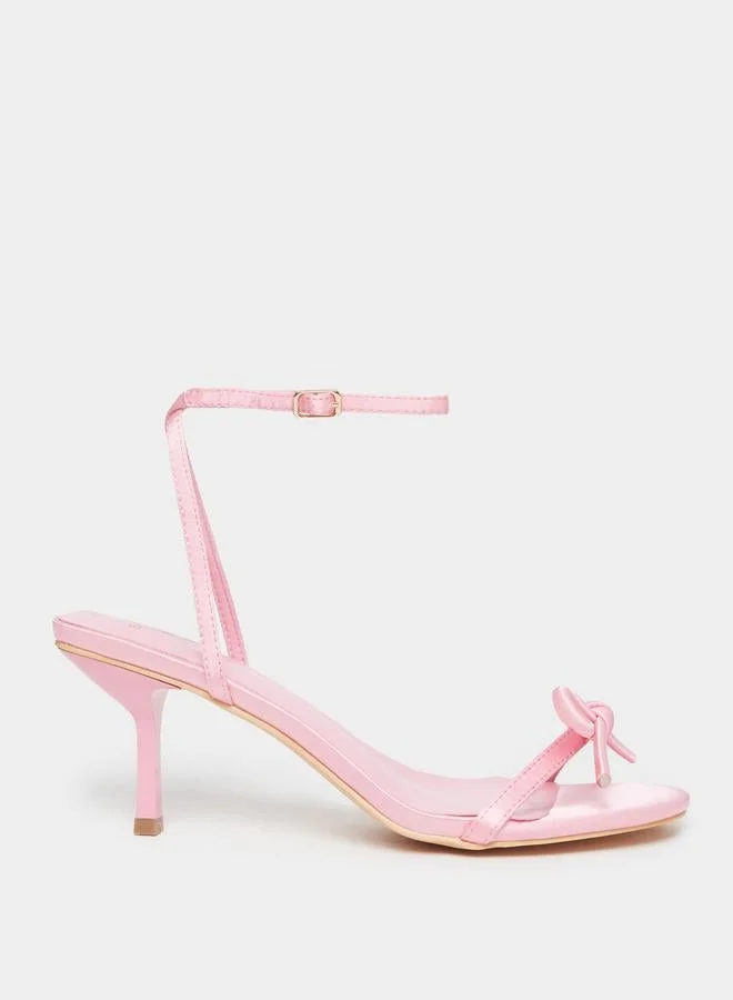 Styli Styli Stiletto Heel Bow Detail Sandals