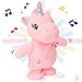 Easfan Talking Unicorn Repeats What You Say Walking Singing Stuffed Animal Electric Interactive Plush Toy Funny Animated Toy Mimicking Speaking Birthday for Kids Toddlers Pink10 - Image 2