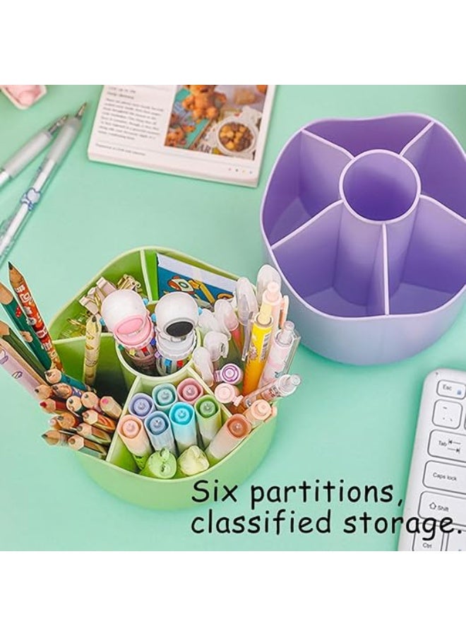 Spaceshoop Rotating Pen Holder,360 Degree Rotatable,Desk Organizer,For Home Office School Large Capacity Pen Holder Rotating Desk Organizer (Green)  - Image 4