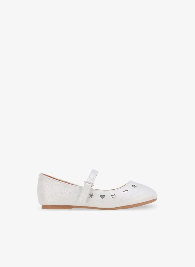 Flora Bella Girls Cutout Detail Hook & Loop Mary Jane Shoes