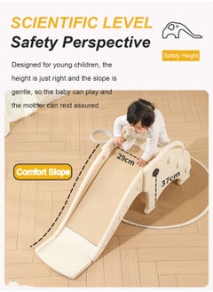 MaBaby Elephant Indoor kids Slide for Toddlers Age 1-3, Indoor and Outdoor Playground, Toddler Climber Playset with Basketball Hoop  - Image 2