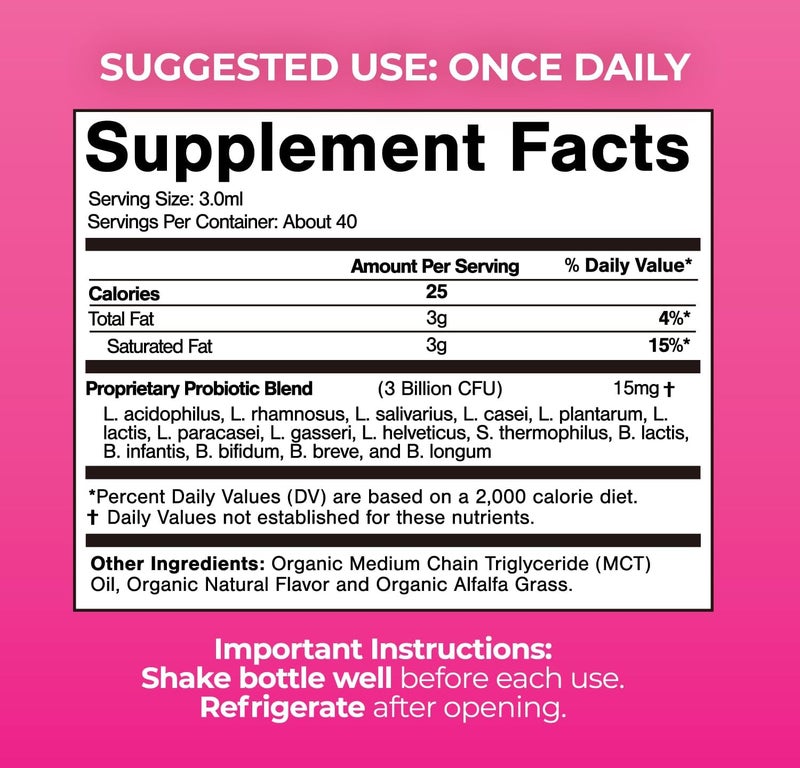 Tropical Oasis USDA Organic Liquid Probiotic for Women  PH Balance UT  Feminine Health  Digestive Support Immune  Gut Health  15 Clinically Studied Strains  98 Absorption  Vegan NonGMO  40 Servings - Image 2