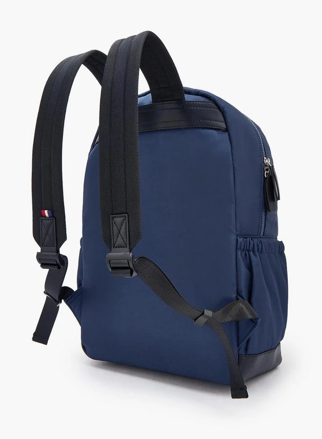 Lee Cooper NAVY Logo Print Backpack With Padded Straps for Women | Best Price UAE