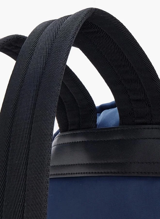 Lee Cooper NAVY Logo Print Backpack With Padded Straps for Women | Best Price UAE