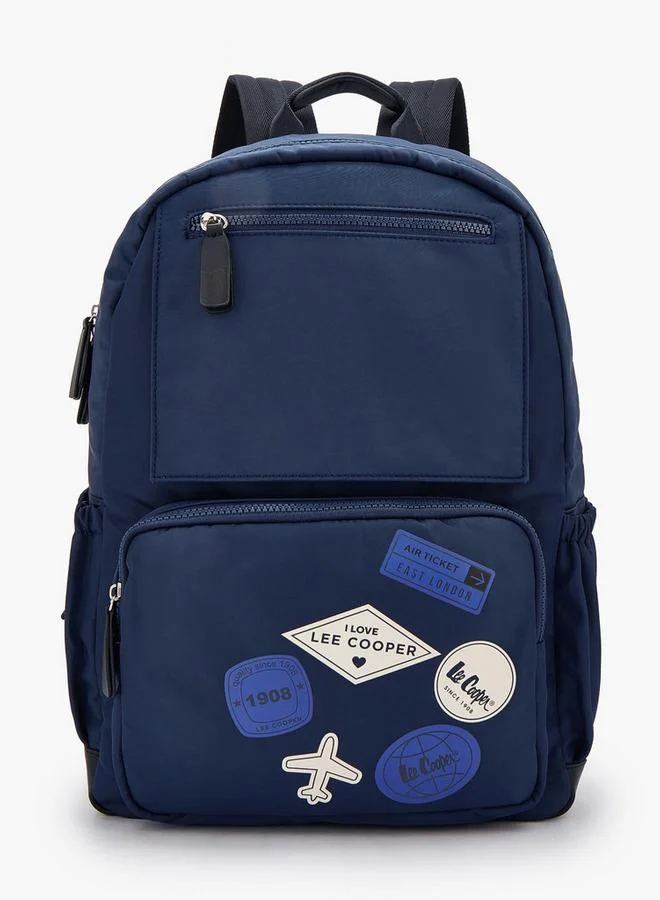 Logo Print Backpack With Padded Straps