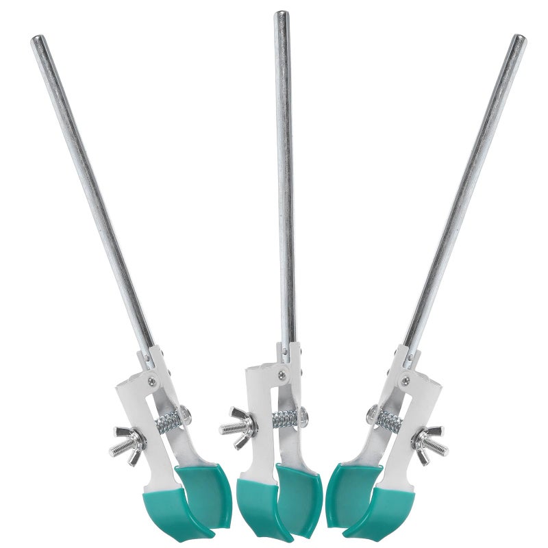 3 Pcs Green Laboratory Flask Clamp Holder For Round Bottom Flasks Chemistry Experiment - Image 2