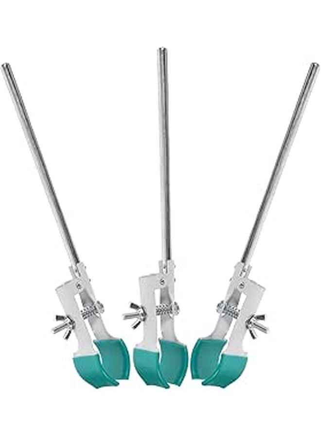 3 Pcs Green Laboratory Flask Clamp Holder For Round Bottom Flasks Chemistry Experiment - Image 1