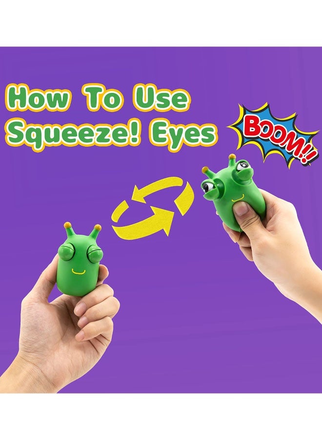 قطعتان من ألعاب الحشرات الخضراء ذات العيون المنبثقة، ألعاب حسية ممتعة للأطفال تُستخدم لتخفيف التوتر والقلق - Image 3