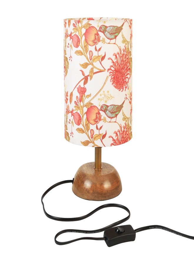 Lexton Birds & Floral Print Table Lamp with Wooden Base | Decorative Bedside Lamp for Sofa Side, Study Table & Home Decor | Elegant Accent Light for Your House | Bulb Not Included - Image 5