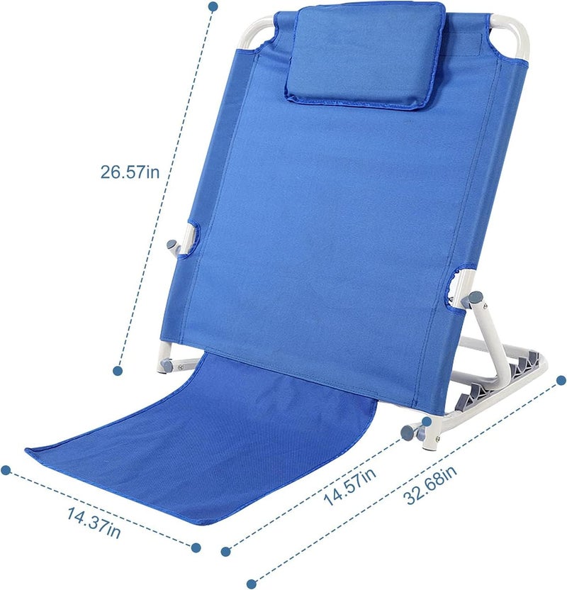 comfrt Bed Backrest, Portable Folding Adjustable Bed Backrest Support Lifting Sit-up Back Rest Stainless Steel Tubes and Fabric Disability Bed Support for Neck Head and Lumbar Support - Image 4