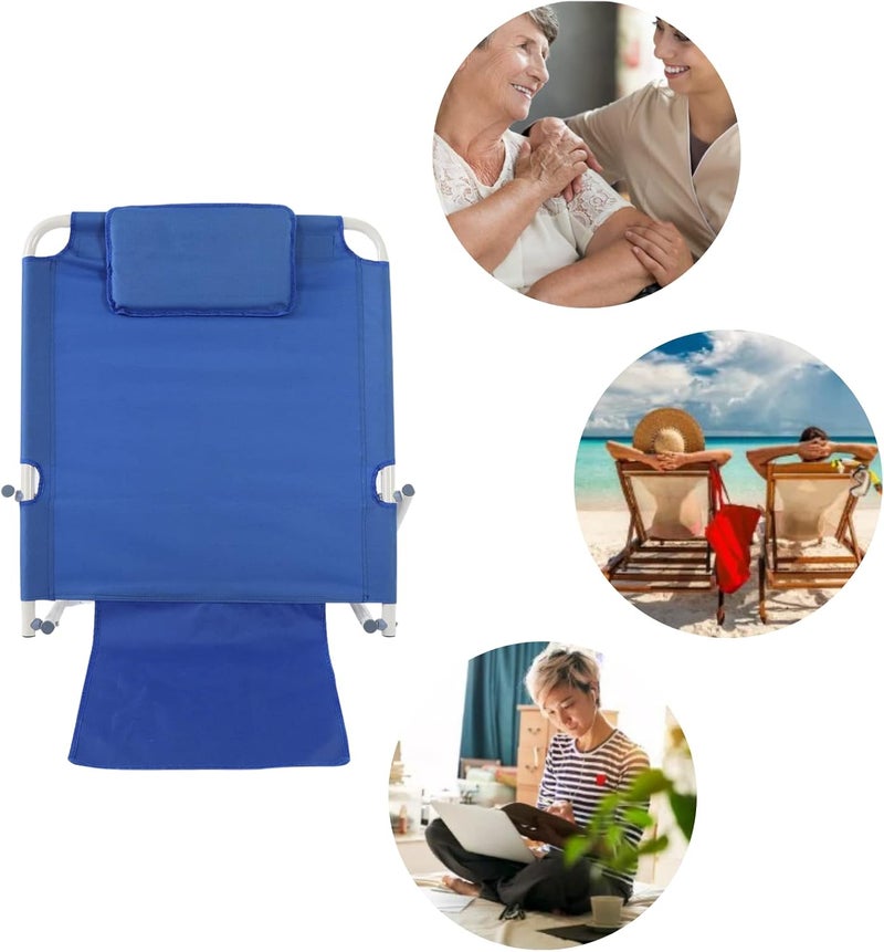 comfrt Bed Backrest, Portable Folding Adjustable Bed Backrest Support Lifting Sit-up Back Rest Stainless Steel Tubes and Fabric Disability Bed Support for Neck Head and Lumbar Support - Image 2