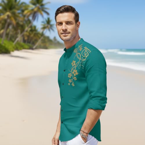 Bellstone Men's Solid Lustre Cotton Regular Fit Full Sleeve Collared Neck Casual Shirt for Men Stylish Latest | Lightweight Breathable Fabric |Stylish Solid Shirt for Office & Everyday Wear - Image 4
