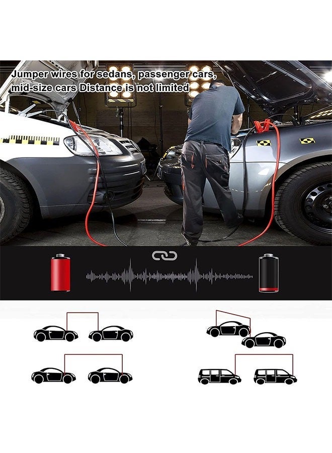 Bukela Jumper Cables for Car Battery, 4M 2000Amp Extra Long Heavy Duty Car Battery Jump Leads with Storage Bag Colour Coded Clamps for Petrol and Diesel Car Vans Truck - Image 5