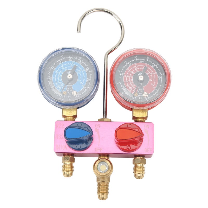 Diagnostic Manifold Gauge Mini Size - Detachable Windows Refrigerant Tool for Automobile Maintenance Central Air Conditioning Cold Storage Maintenance - Image 2