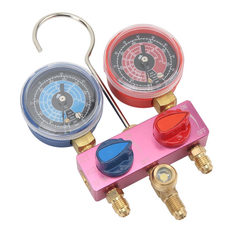 Diagnostic Manifold Gauge Mini Size - Detachable Windows Refrigerant Tool for Automobile Maintenance Central Air Conditioning Cold Storage Maintenance - Image 4