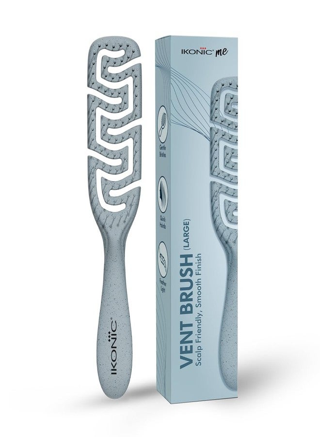IKONIC Me Large Vent Hair Brush IKM-2120 - Eco-Conscious, Flexible Ion Bristles for Anti-Static, Smooth Glide; Rounded Tips for Scalp Massage & Improved Circulation; for Wet & Dry Use - Powder Blue - Image 1