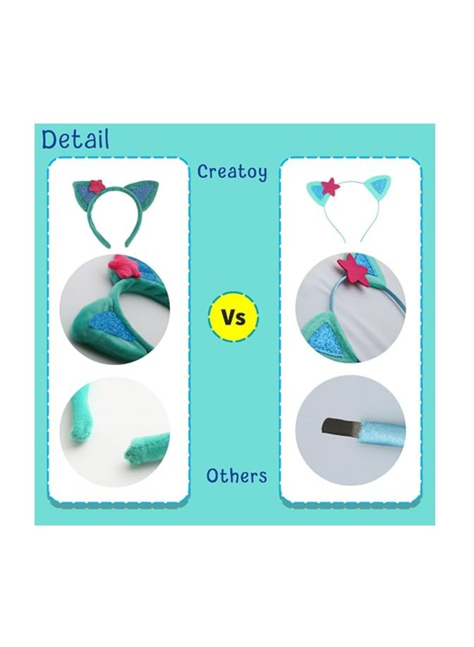 أوزيغالور حزامة الأذن القطية مع براشات مضيئة للفتيات، ملحقات حفلة الميلاد - Image 3