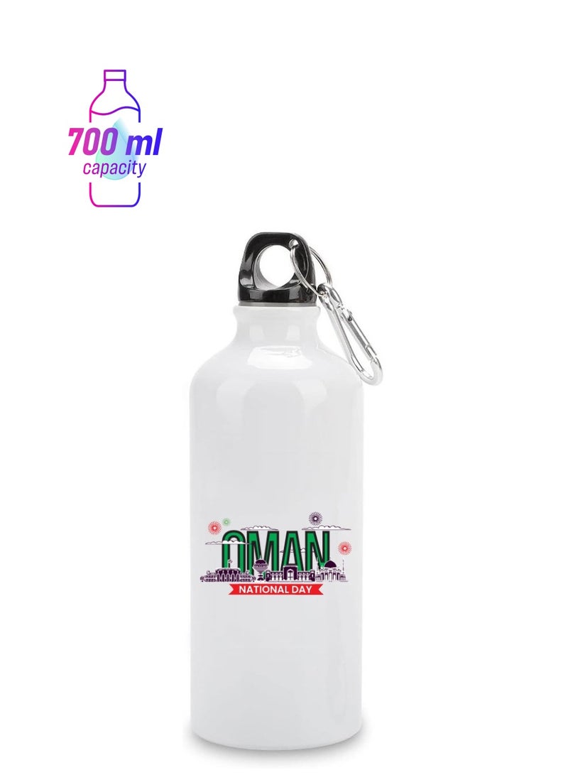 PRINTSHOP4ME Oman National Day Gift-Aluminum Insulated Sports Water Bottle 700ml-Show Your Omani Pride - Image 1