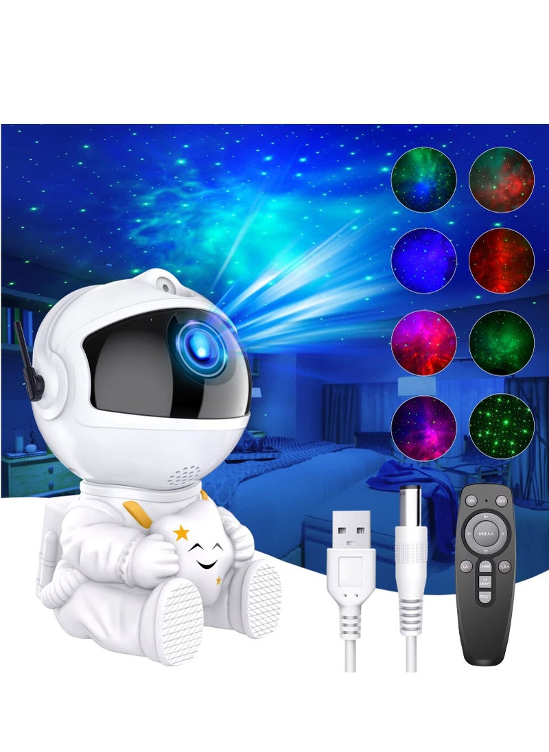 Joshberg - جهاز عرض نجم رائد الفضاء جالاكسي نايت لايت للأطفال أضواء الفضاء LED مصباح مع مؤقت عن بعد وتصميم قابل للتعديل 360 درجة لديكور الغرفة - Image 1