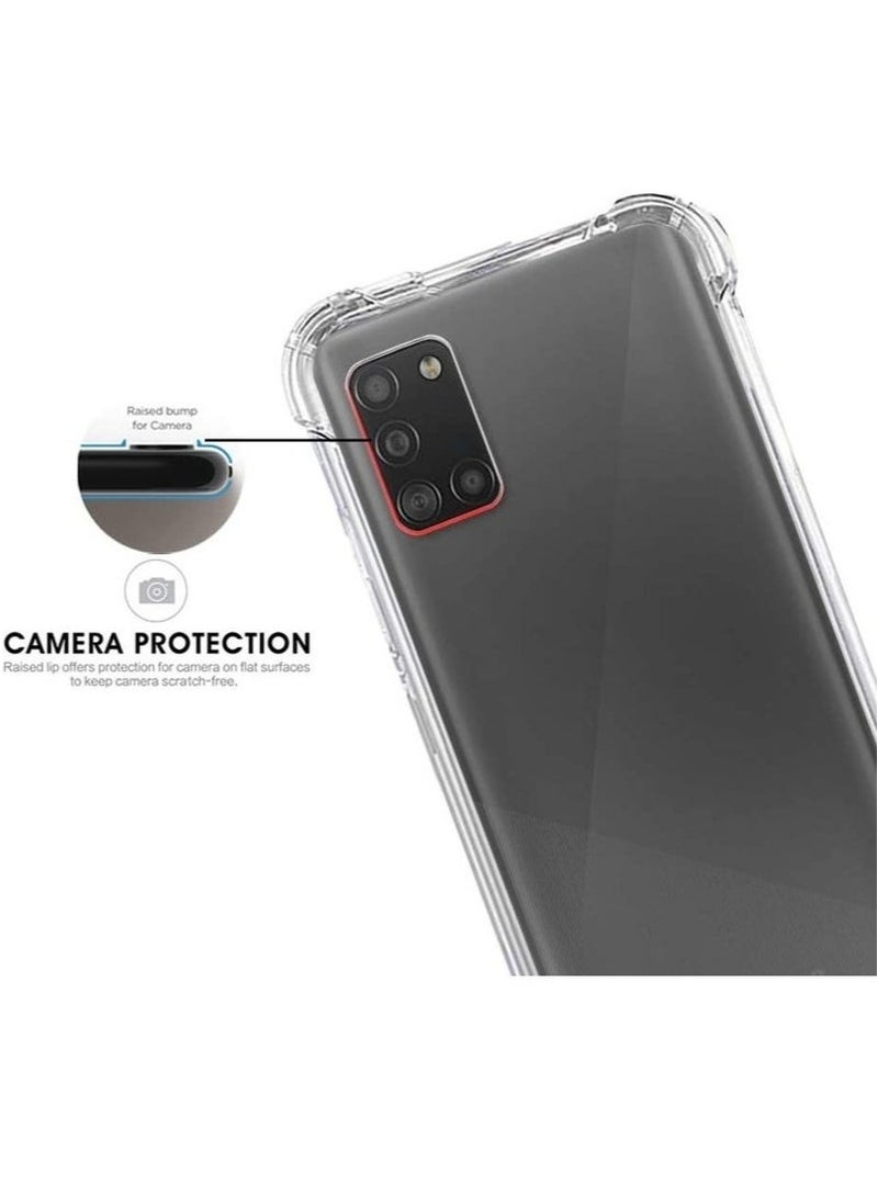 LEDIN Case for Samsung Galaxy A31 Clear Case Soft Flexible Silicone Back Cover Shockproof Anti Scratch Case with Reinforced Bumper Corner Compatible for Samsung Galaxy A31 Clear - Image 4