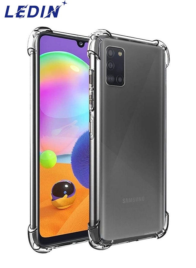 LEDIN Case for Samsung Galaxy A31 Clear Case Soft Flexible Silicone Back Cover Shockproof Anti Scratch Case with Reinforced Bumper Corner Compatible for Samsung Galaxy A31 Clear - Image 1