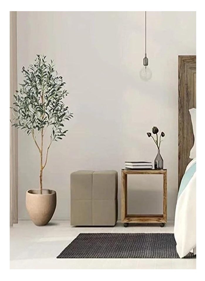 AL KHALDIYA Tall Artificial Olive Tree with Large Artificial Olive Plant with Fake Olive Gifts and Fruits for Modern Decoration at Home, Office or Living Room Indoor.  - Image 1