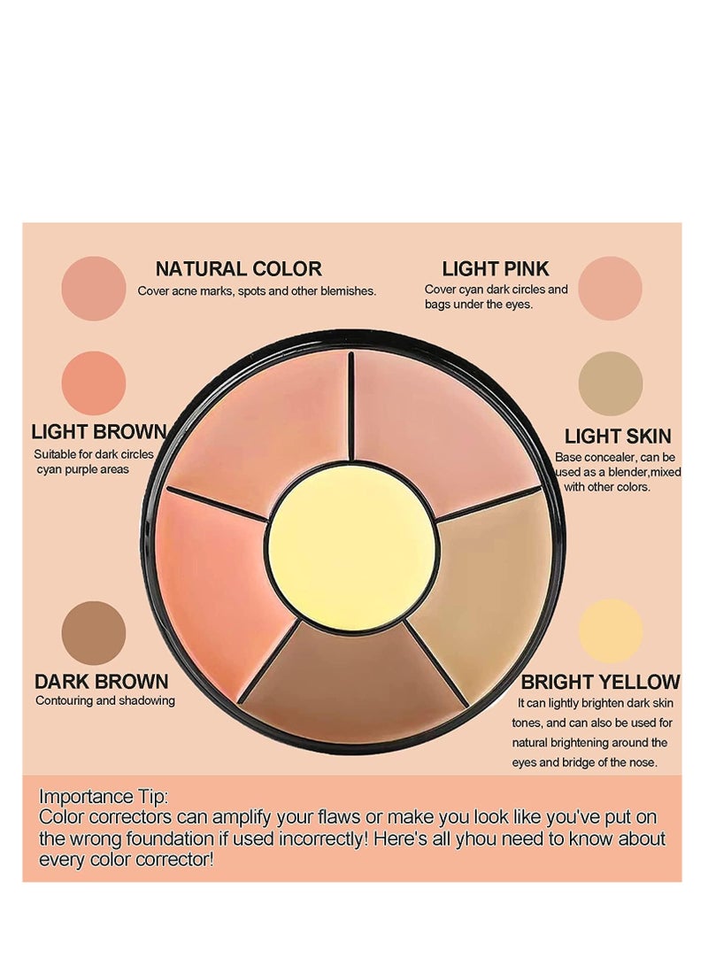 Generic Color Corrector Palette, 6 in 1 Concealer Contour Palette, Color Corrector for Dark Circles,Redness, Brighten, Cream Concealer, Professional Makeup Colour Correcting Palette  - Image 4