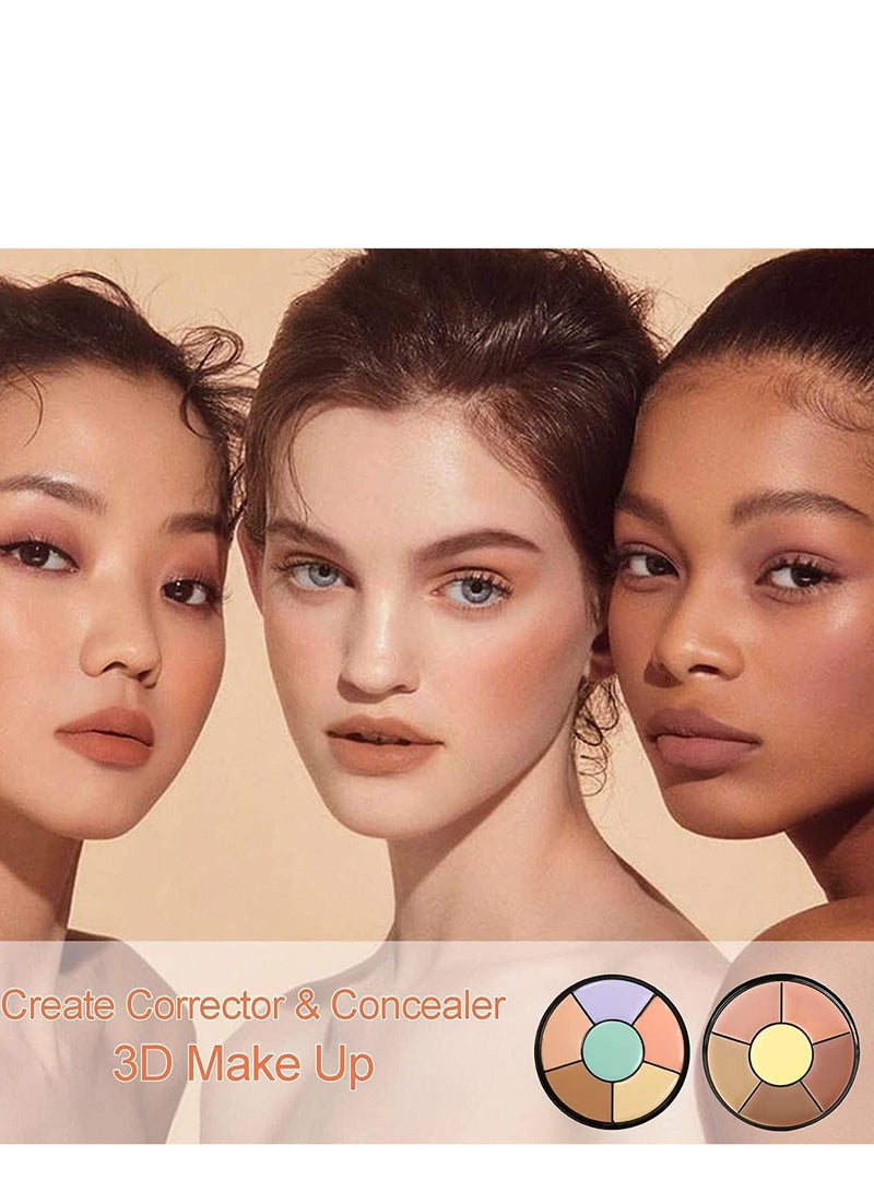 Generic Color Corrector Palette, 6 in 1 Concealer Contour Palette, Color Corrector for Dark Circles,Redness, Brighten, Cream Concealer, Professional Makeup Colour Correcting Palette  - Image 5