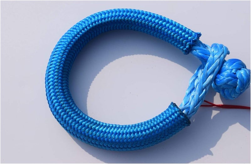 8mm*80mm Soft Shackles,Rope Shackle for Offroad Cas UTV SUV,UHMWPE Shackle for Towing Recovery(Yellow) - Image 2