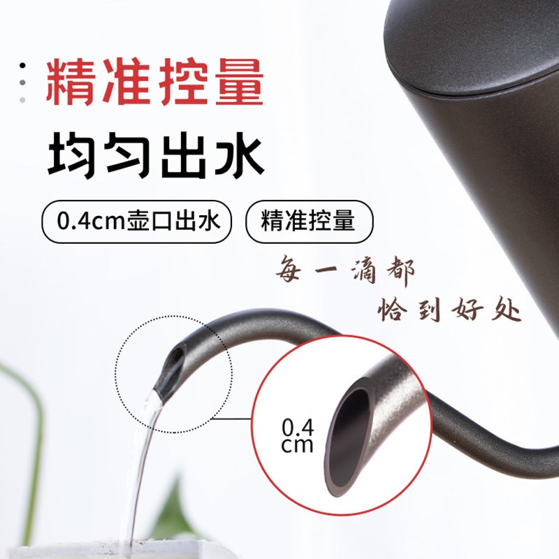 304 Stainless Steel Hand Coffee Pot Slender Mouth Hand Coffee Pot Household Drip Hanging Ear Handle Outdoor Coffee Pot - Image 4