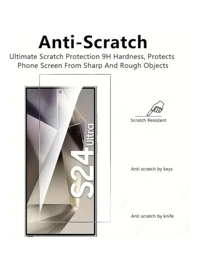 DUSALA - Samsung Galaxy S24 Ultra UV Tempered Glass Screen Protector 3D Curved Full Glue Edge to Edge Coverage (*Attemtion Finger Print Not Supporting) (Galaxy S24 Ultra) - Image 1