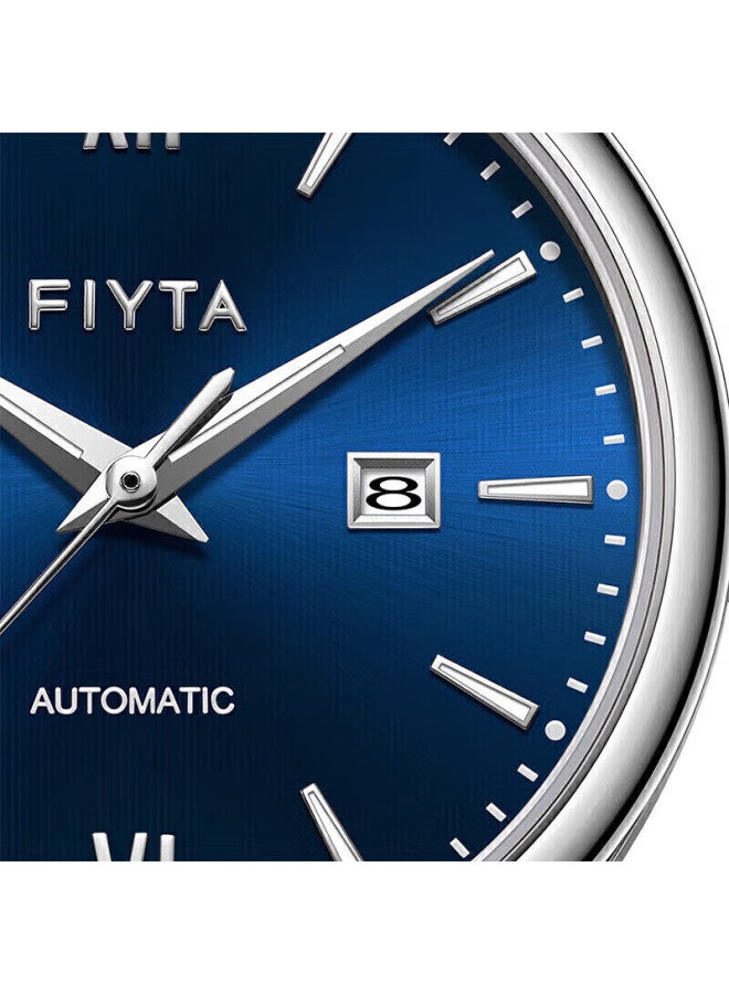 Fiyta Classic Series Women's Watch Simple Business Style Blue Dial Steel Strap Ladies Mechanical Wrisch Holiday Gift - Image 5