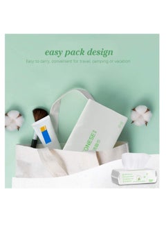 Excefore Disposable Face Towel, 100 Counts Facial Cotton Tissue Pure Cotton Dry Wipes Soft Makeup Remover Towel for Sensitive Skin Portable Face Wipesbaby Wipesfacial Wipes Cleansing Wipesremovable  - Image 2