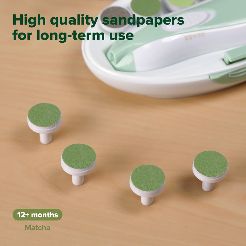 haakaa Electric Nail Trimmer Replacement Pads Baby Nail Trimmer Heads Compatible with All haakaa Nail Trimmers, Suitable for 12+Months, Matcha - Image 5