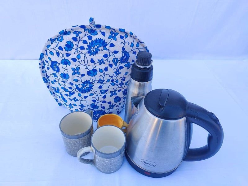 Malan Bai Mandala Tea Cozy Cover Hand Block Winter Tea Cozy Cotton Tea Kettle Warmer Pot Cover Hot Coffee Cover Handamde Kitchen Décor Brand: Malan Bai - Image 1