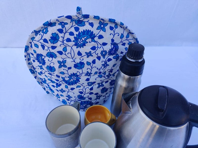 Malan Bai Mandala Tea Cozy Cover Hand Block Winter Tea Cozy Cotton Tea Kettle Warmer Pot Cover Hot Coffee Cover Handamde Kitchen Décor Brand: Malan Bai - Image 2