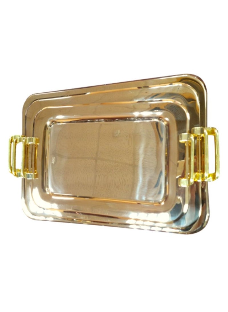 Jazz Golden tray set 3 pieces 3 sizes - Image 4