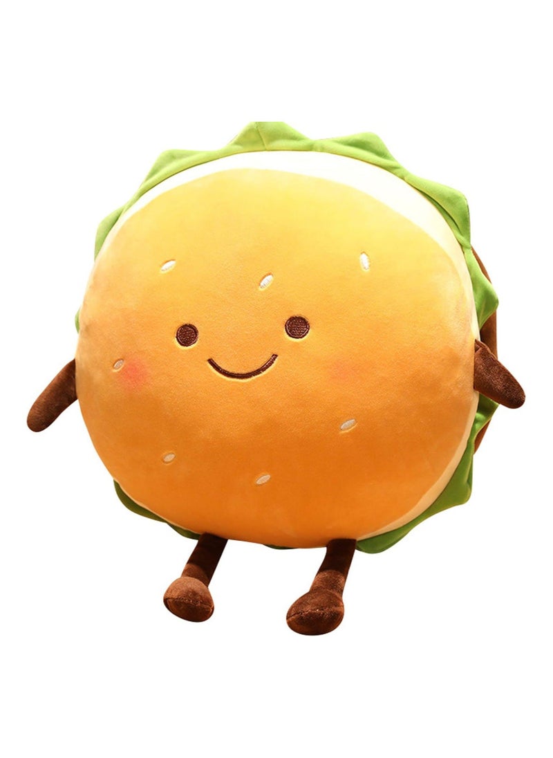 Creative hamburger pillow shell back cushion round seat warm hands cute decoration sofa bedroom office dormitory  - Image 1