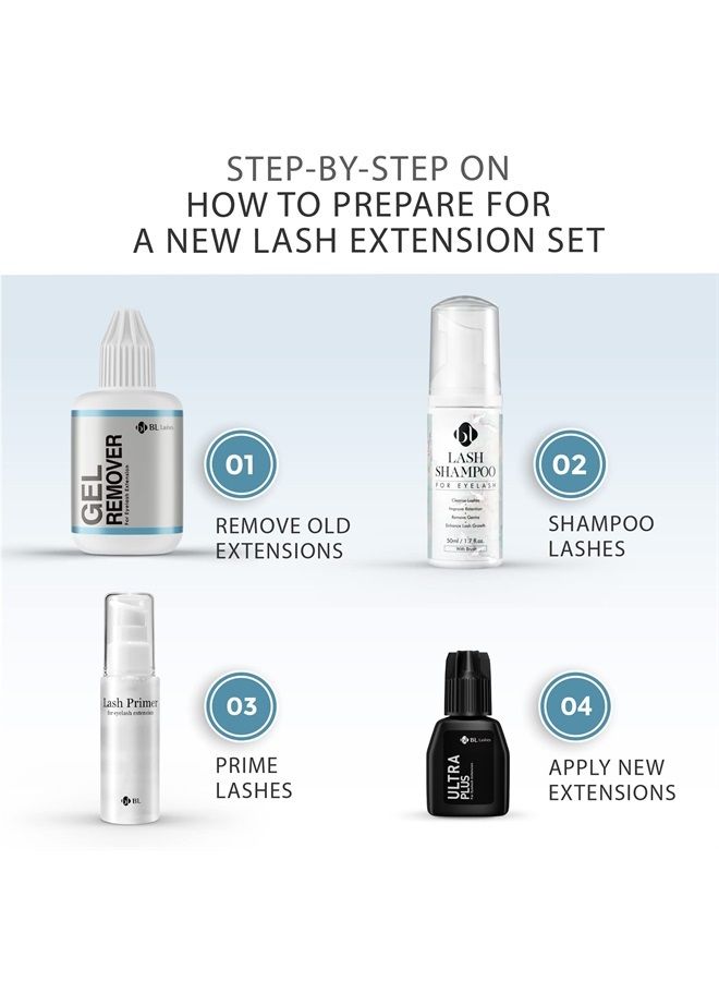 bl BL BL Lashes Blink Eyelash Extension Gel Remover 15g | Acetone free, Quick lash extension removal odorless formula for sensitive eyes and natural eyelashes - Image 3