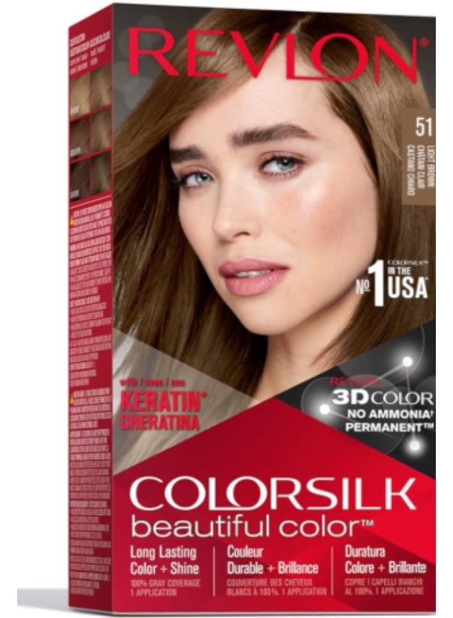 Revlon Colorsilk Permanent Hair Color - # 51 Light Brown
