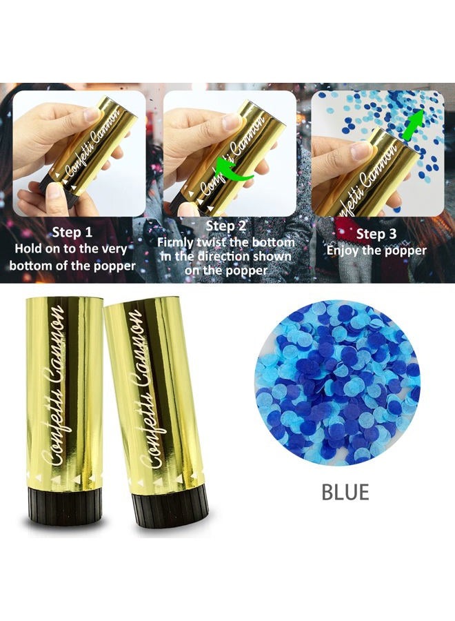 KDPATFAV 8 PCS Confetti Paper for Gender Reveal Wedding Birthday Graduation Baby Shower Anniversary Christmas New Year's Fun Party Supplies Decorations and Favors (Blue) - Image 3
