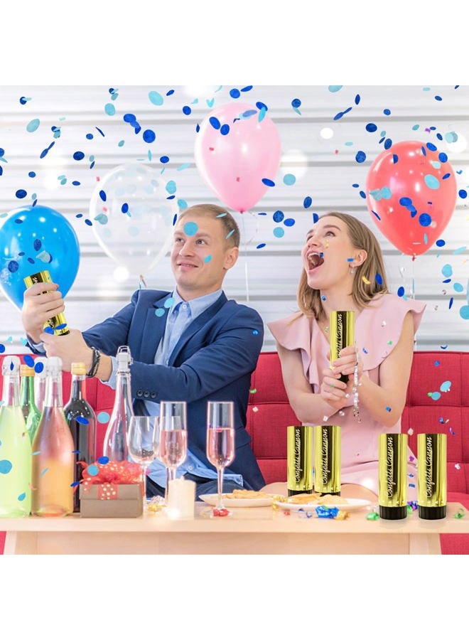 KDPATFAV 8 PCS Confetti Paper for Gender Reveal Wedding Birthday Graduation Baby Shower Anniversary Christmas New Year's Fun Party Supplies Decorations and Favors (Blue) - Image 4