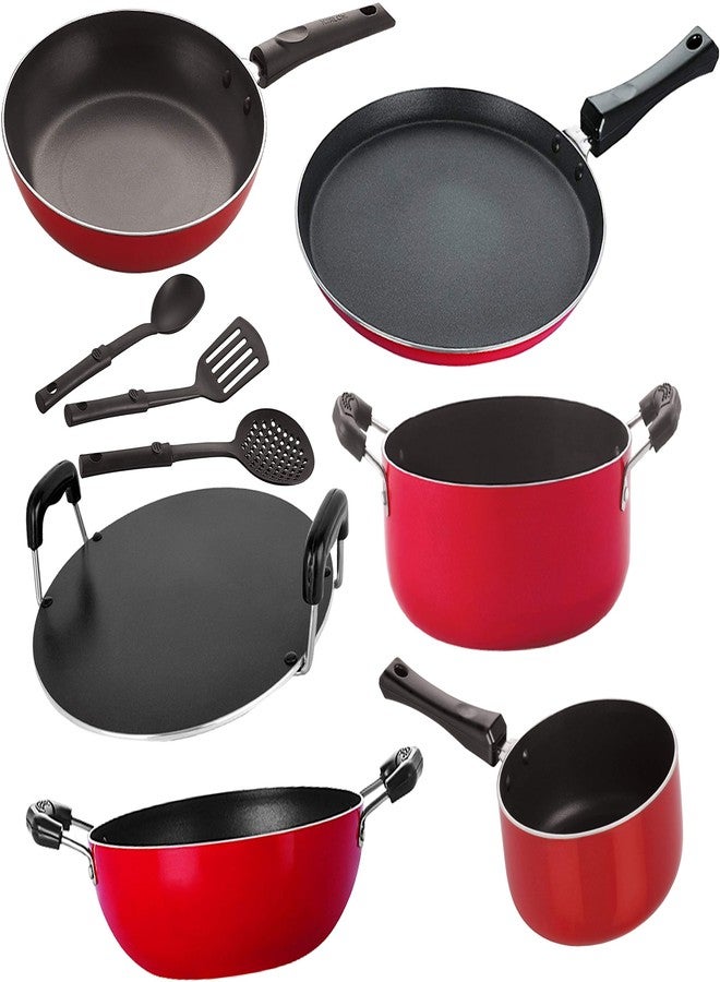 Nirlon Non-Stick Aluminium Chemical Free Odor Proof Cooking Essential Combo Gift Set Offer [26_FT13_KD12_SPM_RT_Cass20_TP24_3SPN] - Image 1